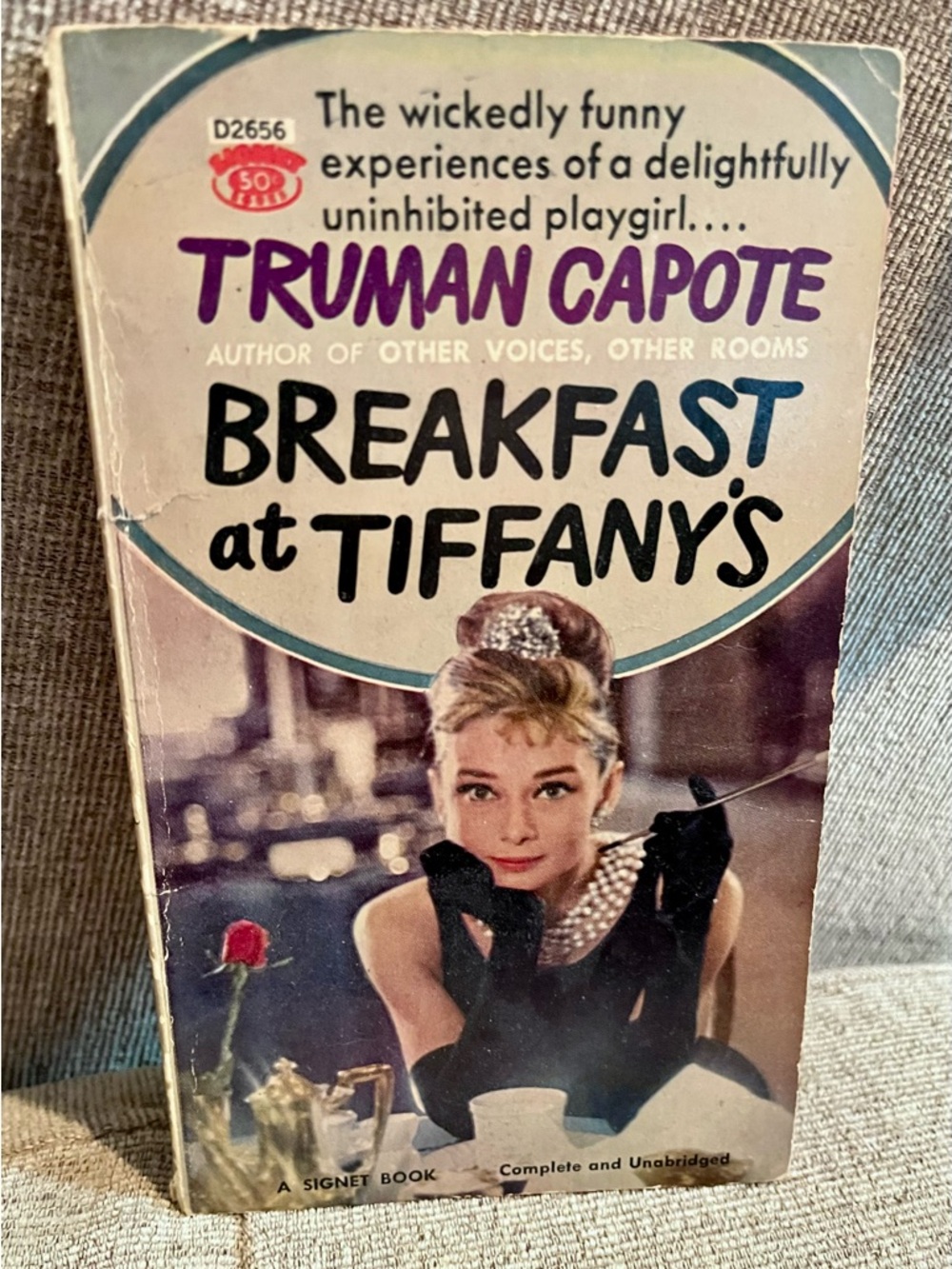 Breakfast at Tiffany's Vintage Paperback Audrey Hepburn cover Signet edition